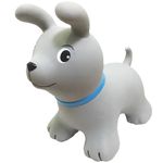 GERARDO'S Toys Jumpy Grey Dog Space Hopper for Toddlers and Kids - Bouncy Hopping Toy - Children Inflatable Jumping Ball -Indoor Outdoor Fun Play - for Kids Age 12 months+
