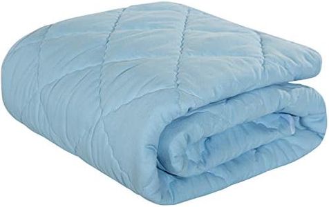 NTBAY Down Alternative Oversized Toddler Comforter, Super Soft and Warm Solid Color Baby Crib Quilted Blanket, 43x60 inches, Aqua