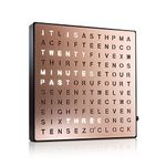 Auraglow LED Light Up USB Wall or Desk Word Clock - Copper