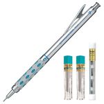 Pentel GraphGear 1000 Premium Mechanical Drafting Pencil Set with Refill Leads and Refill Erasers, Retractable, For Students, Architects, Engineers, Artists, 0.7mm Medium Point, 1 Pack