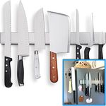 Premium Magnetic Knife Holder for Refrigerator That Doesn't Slide - 43cm Professional Double Sided Knife Strip for Fridge - Knife Rack/Knife Bar with Powerful Magnetic Pull Force (Upgraded Version)