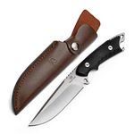 MOSSY OAK 10 inch Fixed Blade Knife with Full Tang and G10 Handle (Steel Silver)