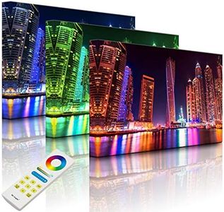 lightbox-multicolor.com figura iluminada con LED - Dubai Burj al Arab - 60 x 40 cm - fully lighted