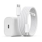 KARWAN 20W Type C Charger with Type C Braided Cable [2Yrs Warranty] PD 3.0 Fast Charging Adapter Compatible with iPhone 17/16/15/e/Air/Plus/Pro/Pro Max Series,iPad & More, BIS Certified Charger 25W