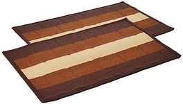 Amazon Brand - Solimo Premium Polypropylene Home Decor Doormats - Pack of 2 (Brown, 58 x 38 cm), Rectangular