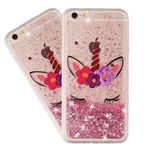 HMTECHUS iPhone 6S Case Glitter Liquid Sparkle Floating Shiny Quicksand Clear Soft TPU Silicone Shockproof Protective Bumper Thin Cover for iPhone 6 / 6S 4.7 inch Bling Eyelash Unicorn XY