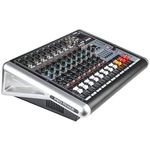 Mixers Audio 8 Channel Mixer Power Mixer Amplifier 8 Ohm 2 * 300 Watt Output Dj Mixer Board with 16 Kinds of DSP Reverb Sound Mixers for Speakers