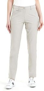 Lesmart Womens Pants Golf Stretch Lightweight Breathable Quick Dry Work Ladies Golf Pants with Pockets, Beige, 14