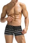 COOFANDY Mens Quick Dry Lightweight Square Leg Cut Trunks Swimwear (with Swim Cap)