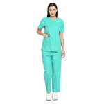 IS IndoSurgicals Scrub Suits for Doctors Women OT Dress (38-M, Sea Green)