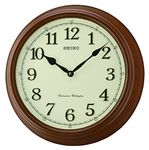 Seiko QXD214B Westminster/Whittington Dual Chime Wall Clock, Brown