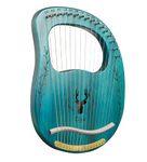 Grapelet Lyre Harp 16 Strings: Single board mahogany, Metal string wooden musical instrument with Children and adults