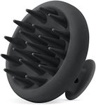 HEETA Scalp Massager Hair Growth, Scalp Scrubber with Soft Bristles, Integrated Silicone Design, Scalp Exfoliator for Dandruff Removal & Relax Scalp, Shampoo Brush Fit Wet Dry Hair Use, Black