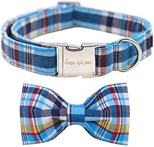 unique style paws Dog Collar with Bowtie, Durable Adjustable Dog Collars, Bow Dog Collar for Small Medium Large Girl or Boy Dogs and Cats