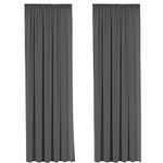 H.Versailtex Blackout Curtains 2 Panels Set Thermal Insulated Window Treatment Solid Darkening Curtain Noise Reducting Pencil Pleat Drapes for Living Room Bedroom, Charcoal Grey, 90" Width x 72" Drop