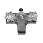 RV Faucet, Lav-A-Shower, Chrome w/Clear Knobs by Utopia