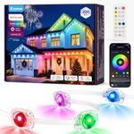 Ecoeve Permanent Outdoor Lights for House, 200ft RGB+IC Christmas LED Light