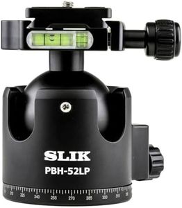 SLIK PBH-52LP Arca Compatible Professional Ball Head (618-830) Supports 66lbs, Arca Quick Release, Independent Friction Control and Pan Knob, Compatible with Most Tripods