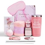 Birthday Gifts for Women, Mother's Day Gift Ideas, Relaxing Spa Gift Basket Set, Get Well Soon Gifts for Women For Her, Mom, Friend, Sister, Wife, Coworker, Girlfriend, Teacher Gifts for Women (Pink)