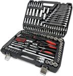 Autojack 216 Piece Socket Set, 1/2" 3/4" 1/4" Drive Bits, Torx Screwdriver Ratchet Wrench, Spanner 8mm - 22mm, Includes Heavy Duty Carry Case