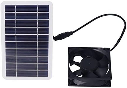 Solar Fan, 2.5W Solar Powered Exhaust Fan Solar Panel Fan Kit for Greenhouse House Chicken House Outdoor Ventilation Equipment, Solar Powered Fan Solar Vent Fan Solar Roof Vent