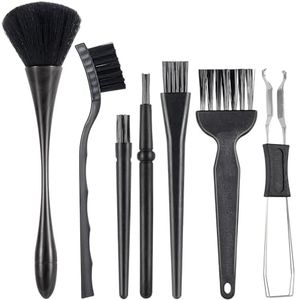 SIMPOR 7 PCS Nylon Keyboard Cleaning Brush Kit, Anti Static Brushes with Keycap Puller, Electronic Cleaning Brushes for Laptop Computer Dust Removal
