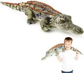 Zappi Co Crocodile 50cm Plush Toy Large Realistic Soft Cuddly Animal, Durable & Lifelike, Ideal for Play & Education, Featured on TikTok (50cm Length)