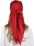 RIIQIICHY 35 Inch Red Head Scarf fo