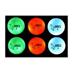 Night Eagle CV LED Golf Balls - Light Activated - No Timer - 6 Pack (2xGreen,2xRed,2xBlue)