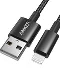Anker USB A to Lightning Cable(6FT, 1Pack), MFi Certified Nylon USB to Lightning Cord for iPhone 14/13/12/11 Pro/11/XS MAX/XR/8/7/6s Plus Cable(Black)