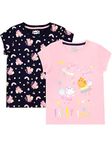 Peppa Pig Girls T-Shirt Pack of 2 Multicoloured Age 4 to 5 Years