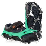 Ice Cleats for Kids, Crampons for Kids Hiking Boots & Shoes, Stainless Steel Anti Slip Traction Cleats, Ice Snow Grips for Ice Fishing, Walking, Hiking &Climbing, Toys for Boys & Girls