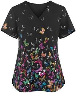 HXHYQKP Scrub Set Women Plus Size Scrub top Stretch Patterned Scrub top Stretch Sets Women Uniform