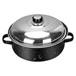 Zerodeko Turkey Roaster Pan Lightweight Roaster Potato Pan Sweet Potato Pot Roaster with Multi-Function Roasting Pan Sauce Pan Oven Corn Pan Corn Pot Stainless Steel Cast Iron