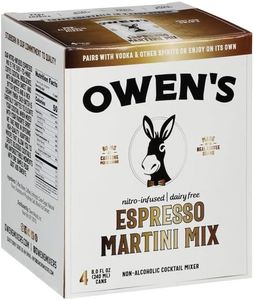 Owen's Espresso Martini Mix, Premium Cocktail Mixer Made with Real Coffee Beans - 8oz Cans (4 pack)