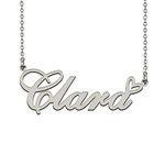 Stainless Steel Name Necklace Custom Made Jewelry Gifts for My Best Friend Clara