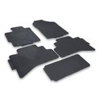 Custom-fit for 2016-2022 Toyota Prius Premium All-Weather Rubber Floor Mats and Liners Front and 2nd Row Heavy Duty Set (Black)