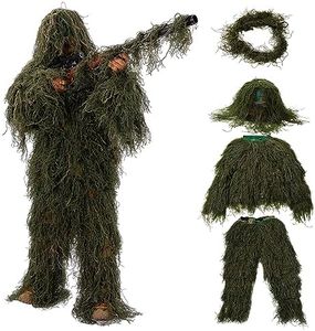 SETLUX Ghillie Suit for Men, Gilly Suit for Adults Camo Hunting Clothes 3D Woodland Camouflage Suits for Hunting