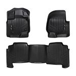 MAXLINER A0175/B0175 Floor Mats for Ford F-150 Super Crew, 2004-2008/Lincoln Mark Lt, 2006-2008 Complete Set, Black