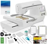 Brother NQ1700E Embroidery Machine, 6" x 10" Field Size, Cuts Jump Stitches, Wireless, Includes BES Lettering Software + Brother Magnetic SAMF180 Hoop + Mr. Vac & Mrs. Sew - Embroidery Magic Video