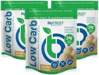 BioTrust Low Carb Protein Powder – Natural and Delicious Whey & Casein Blend from Grass-Fed Hormone Free Cows – Non GMO, Soy Free, Gluten Free, Hormone Free (Vanilla, 3-Pack)