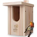 Nest Box for Robins made of solid Wood - screwed weatherproof untreated nesting Aid I Bird House For Garden I Bird Nest