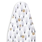 MZXcuin 15” x 54” Padded Ironing Board Cover Scorch Resistant, Cotton Iron Cover with Padding Heat Reflective Heavy Duty Pad,Owl