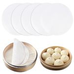 Supvox® 5Pcs Non Stick Silicone Steamer Liners Mesh Mat Pad, Steamed Buns Dumplings Baking Pastry Dim Sum Mesh Mat Pad for Steamer, Airfryer, Reuseable