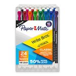 Paper Mate Mechanical Pencils 0.7mm, Write Bros. Classic Number 2 Pencil Set, Office Supplies, Classroom Supplies, Sketching Pencils, Drafting Pencils, Great for Standardized Testing, 24 Count