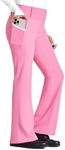 FitsT4 Sports Girl's Full Seat Horse Riding Pants Bootcut Riding Tights Kids Equestrian Breeches with Pockets Pink M