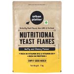 Urban Platter Nutritional Yeast Flakes, 1Kg [Good Source of B-Vitamins| Gluten Free| Nutty and Cheesy Tasting Nooch | Perfect for Vegetarians | Seasoningc| HORECA Pack]