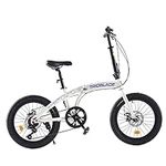 BSTSEL 20 Inch Folding Bike Adult,For Adult Men and Women Teens,Lightweight Aluminium Frame, 7 Speed Shimano Drivetrain, Foldable Bike With Disc Brake, Adult Bike Foldable Bicycle(White)