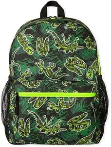 The Children's Place Kids' Preschool Elementary Backpack for Boys Girl, Green Dino, One Size