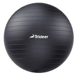 Trideer Exercise Ball Yoga Ball, 6 Sizes Pregnancy Ball for Maternity, Balance, Stability, Fitness, Anti-Burst Birthing Ball & Heavy Duty Office Ball Chair, Gym Ball with Quick Pump